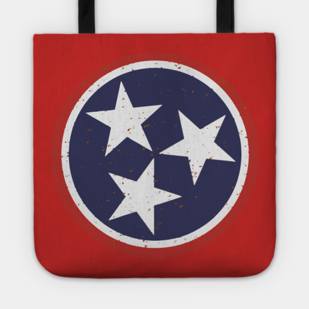 Vintage Tennessee Tri-Star Emblem – TN State Flag Symbol Tote by DonWillisJrArt