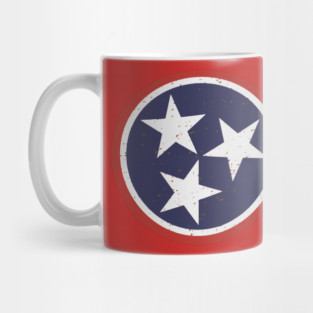 Vintage Tennessee Tri-Star Emblem – TN State Flag Symbol Mug