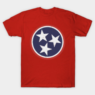 Vintage Tennessee Tri-Star Emblem – TN State Flag Symbol T-Shirt