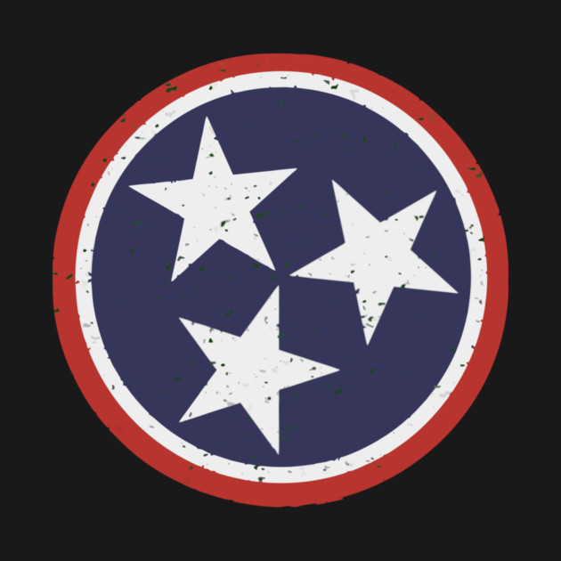 Vintage Tennessee Tri-Star Emblem – TN State Flag Symbol by DonWillisJrArt