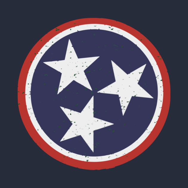 Vintage Tennessee Tri-Star Emblem – TN State Flag Symbol by DonWillisJrArt