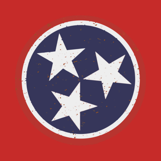 Vintage Tennessee Tri-Star Emblem – TN State Flag Symbol by DonWillisJrArt