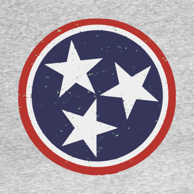 Vintage Tennessee Tri-Star Emblem – TN State Flag Symbol by DonWillisJrArt