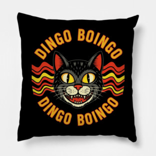 Retro Cat Dingo Boingo Design Pillow