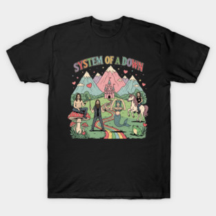 System Of A Down Psychedelic Design T-Shirt