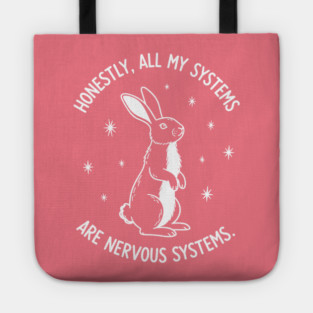 Nervous Bunny Humor Tote