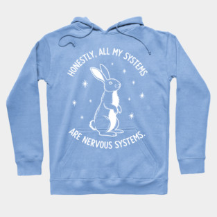 Nervous Bunny Humor Hoodie