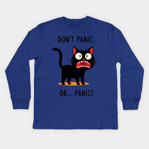 Don't Panic, Ok Panic! Kids Long Sleeve T-Shirt by enrynz