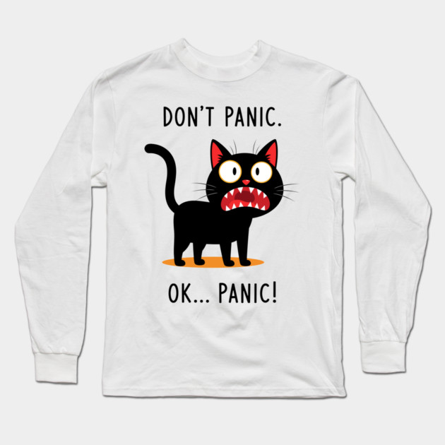 Don't Panic, Ok Panic! Long Sleeve T-Shirt by enrynz