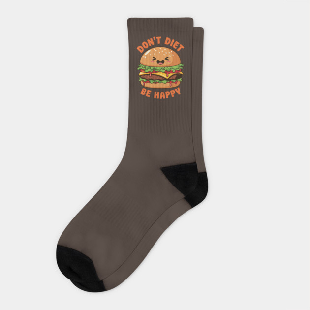 Don't Diet, Be Happy Socks by enrynz