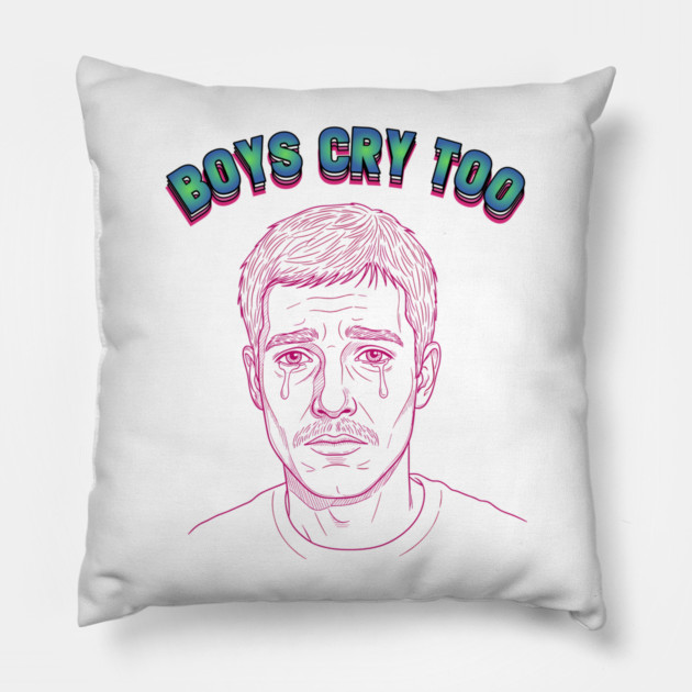 Boys Cry Too Pillow by enrynz