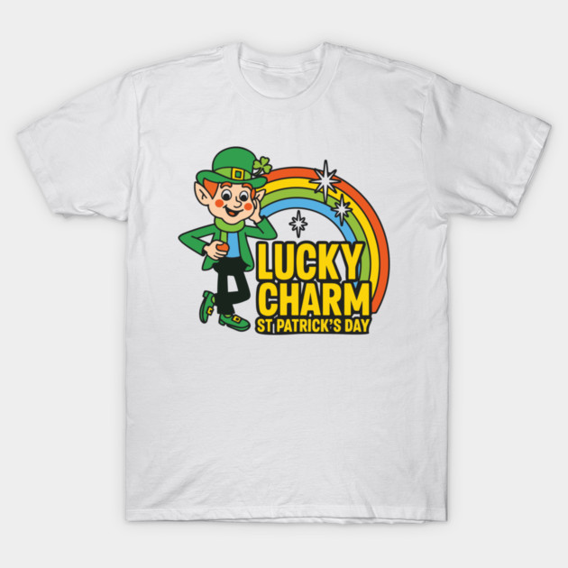 Lucky Charm St Patrick's Day Funny Mens Graphic Irish Humor Men Novelty Sarcastic Funny T-Shirt by Researchand's Store