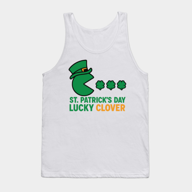 Never Iron a Four Leaf Clover Funny St Patrick's Design Tank Top by Researchand's Store