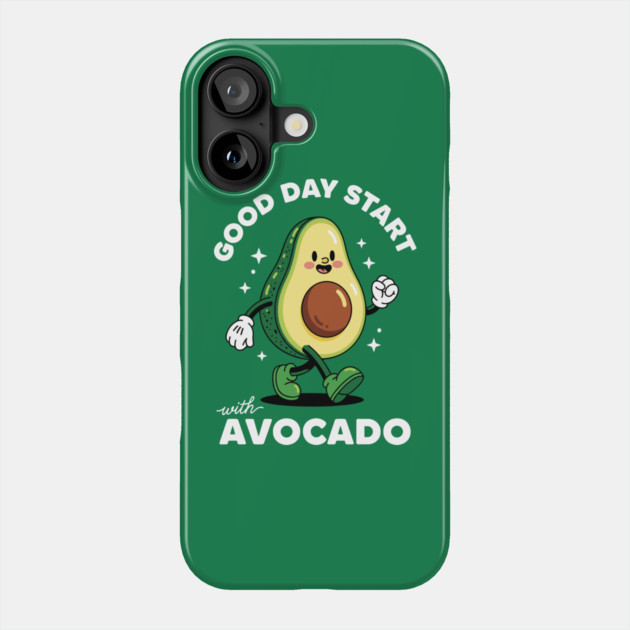 Good Day Start with Avocado Phone Case by enrynz
