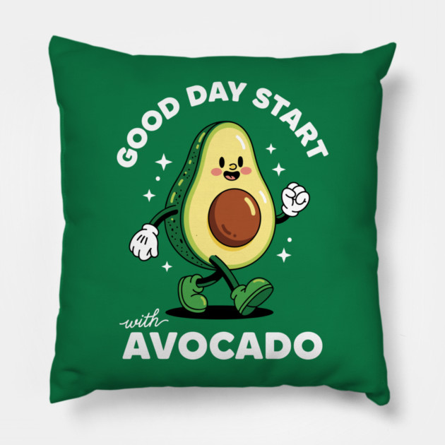 Good Day Start with Avocado Pillow by enrynz