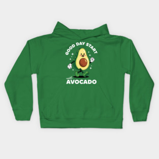 Good Day Start with Avocado Kids Hoodie