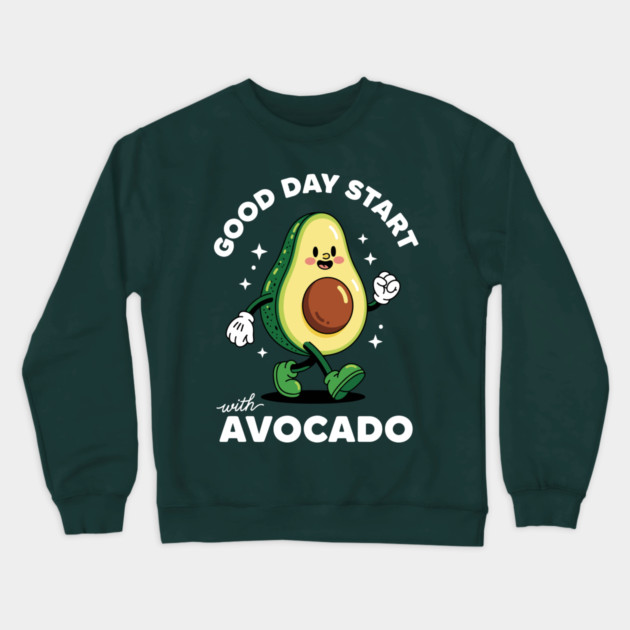 Good Day Start with Avocado Crewneck Sweatshirt by enrynz