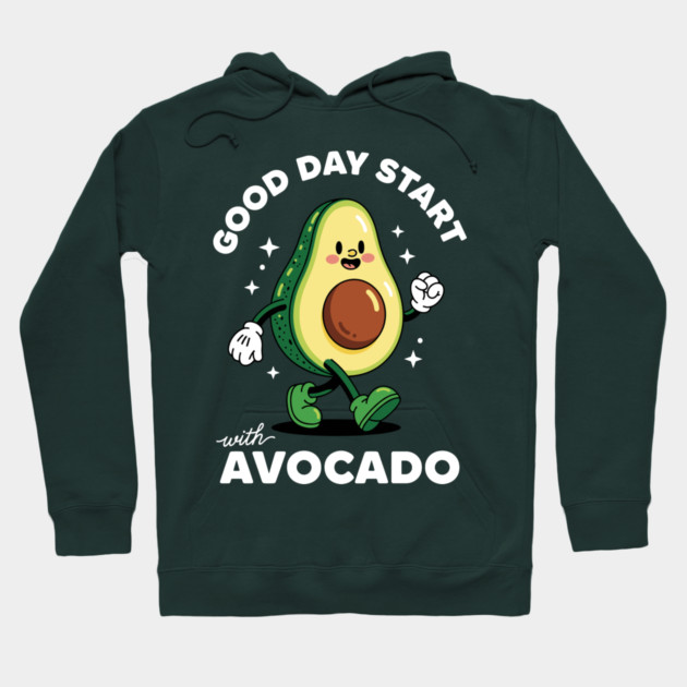Good Day Start with Avocado Hoodie by enrynz