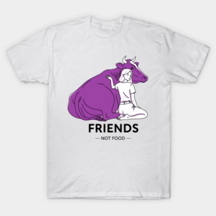 Friends not Food Purple Cow T-Shirt