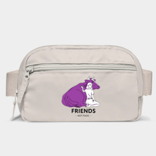Friends not Food Purple Cow Bag