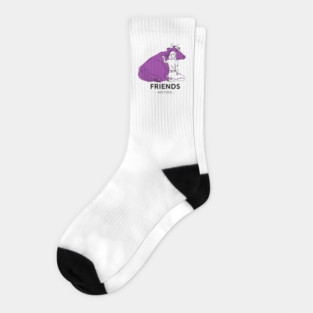Friends not Food Purple Cow Socks