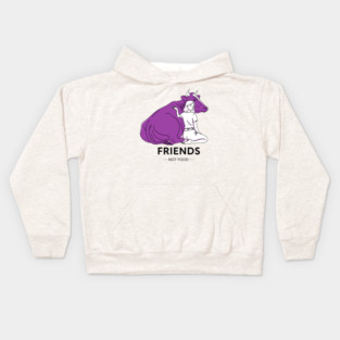 Friends not Food Purple Cow Kids Hoodie