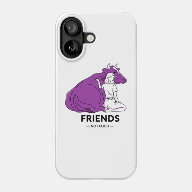 Friends not Food Purple Cow Phone Case by enrynz