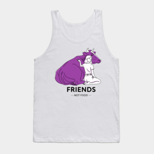 Friends not Food Purple Cow Tank Top