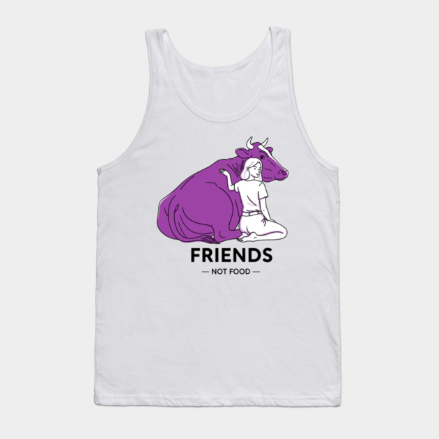 Friends not Food Purple Cow Tank Top by enrynz
