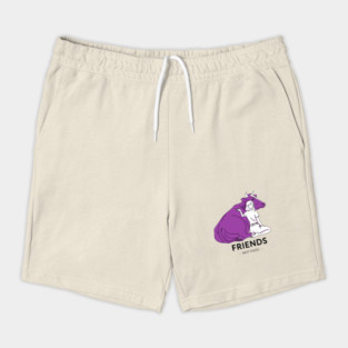 Friends not Food Purple Cow Shorts