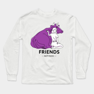 Friends not Food Purple Cow Long Sleeve T-Shirt