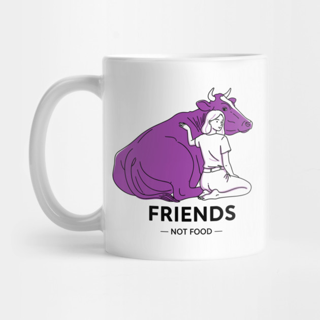 Friends not Food Purple Cow by enrynz