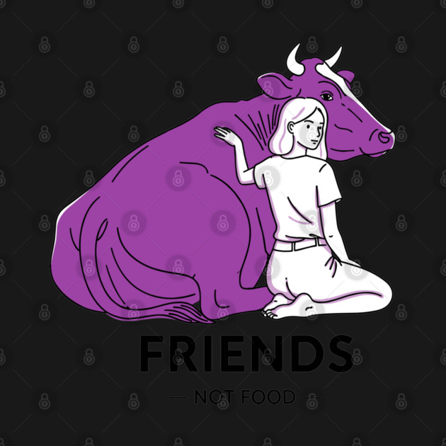 Friends not Food Purple Cow by enrynz