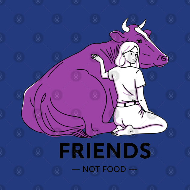 Friends not Food Purple Cow by enrynz