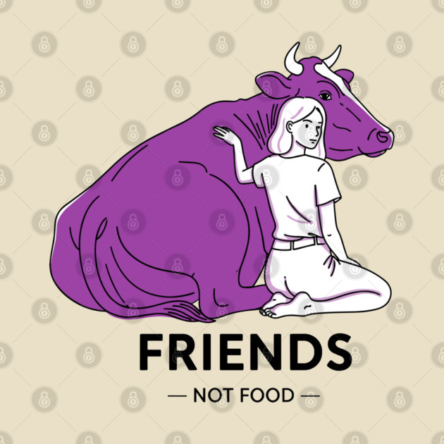Friends not Food Purple Cow by enrynz