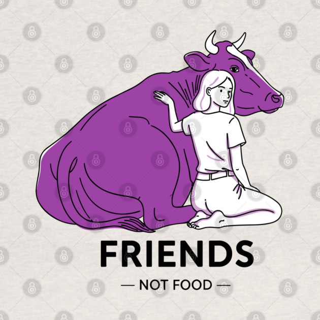 Friends not Food Purple Cow by enrynz