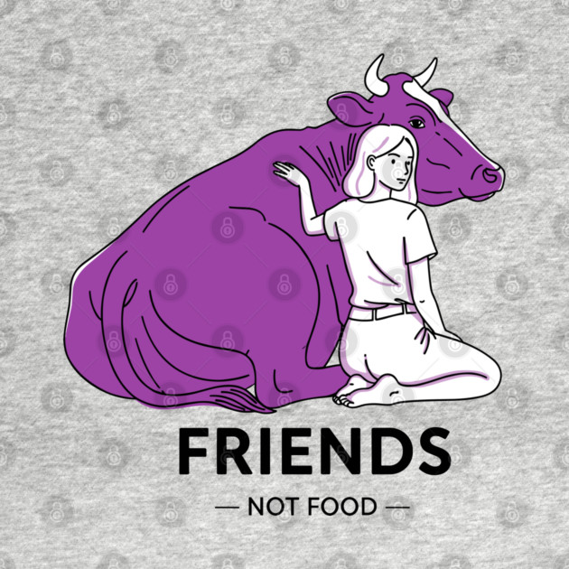Friends not Food Purple Cow by enrynz