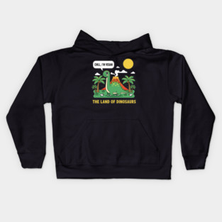 Vegan: The Land Of Dinosaurs Kids Hoodie