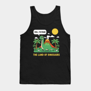 Vegan: The Land Of Dinosaurs Tank Top