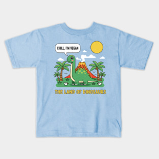 Vegan: The Land Of Dinosaurs Kids T-Shirt