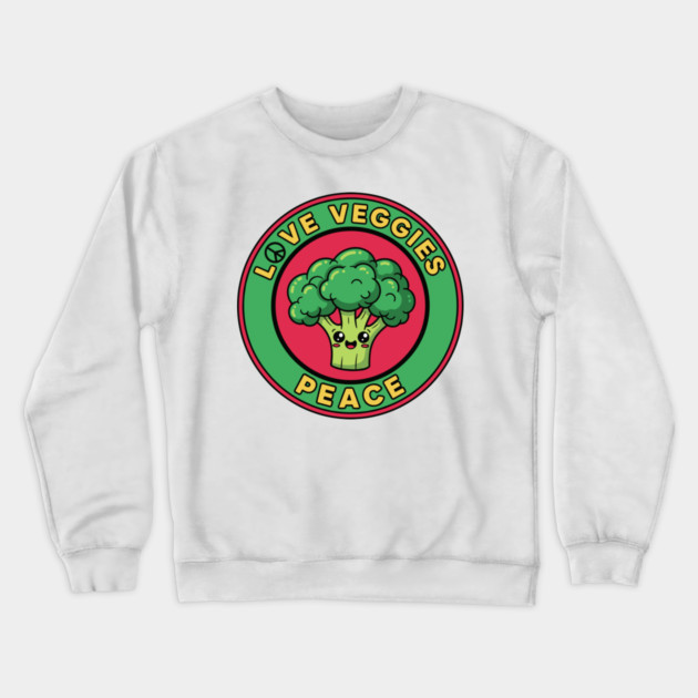 Peace Love Veggies Crewneck Sweatshirt by enrynz