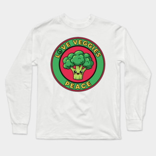Peace Love Veggies Long Sleeve T-Shirt