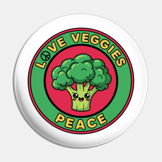 Peace Love Veggies Pin by enrynz