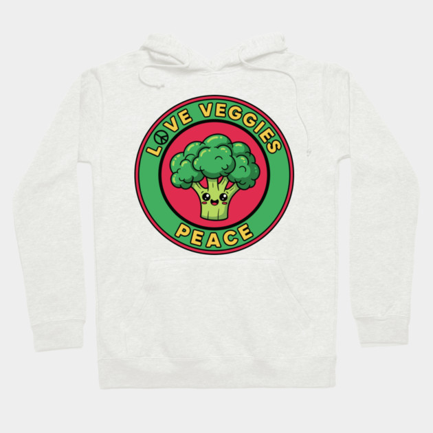 Peace Love Veggies Hoodie by enrynz