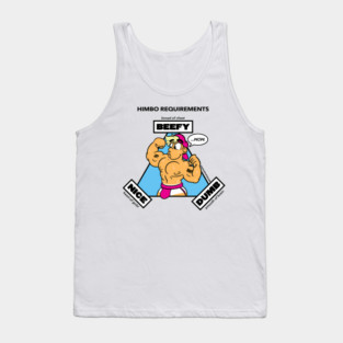 Himbo Requirements Gym Beely Nice Dumb Gay Beefcake meme Tank Top
