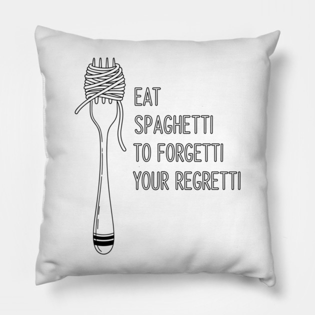 Laugh Out Loud Spaghetti Pillow by enrynz