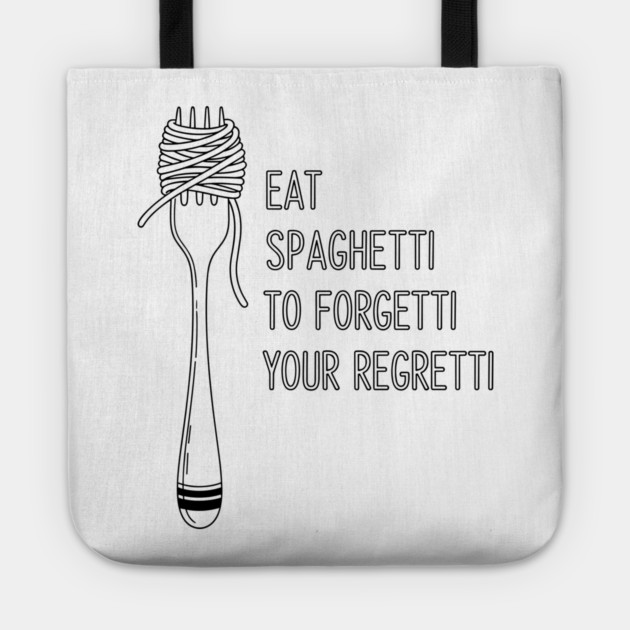 Laugh Out Loud Spaghetti Tote by enrynz