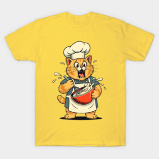 Furry Fiasco: Cat Chef Chaos T-Shirt