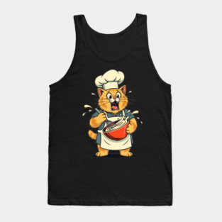 Furry Fiasco: Cat Chef Chaos Tank Top