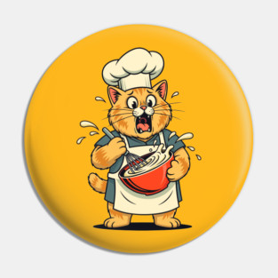 Furry Fiasco: Cat Chef Chaos Pin